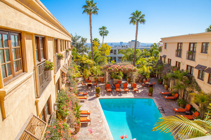 Photo Gallery Of West Hollywood Hotel On Sunset Strip Best Western Sunset Plaza Pool Courtyard