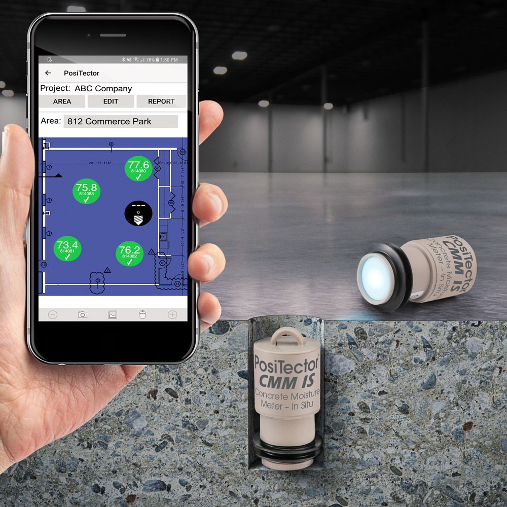 How to measure concrete moisture (positector CMM IS Moisture Meter) with diagram 1