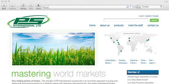 PS International website
