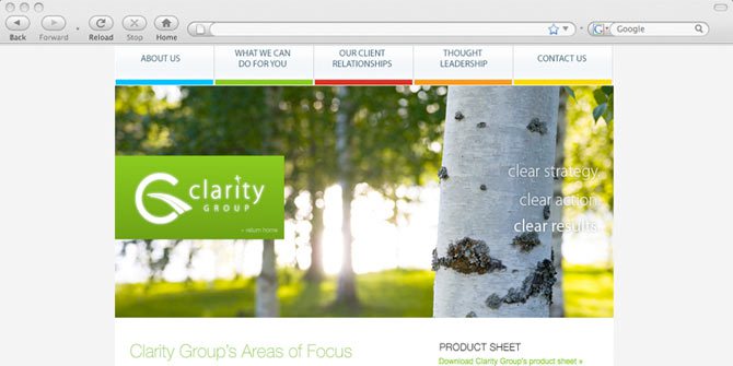 Clarity Group website