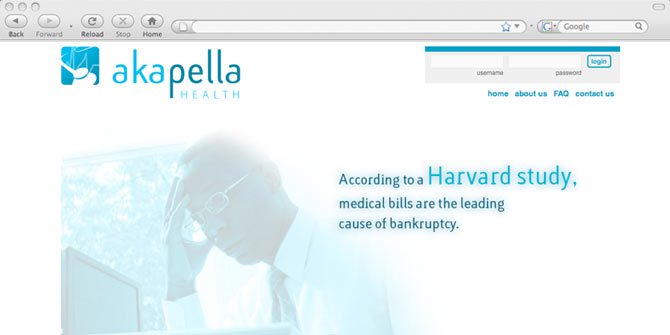 Akapella Healthcare website