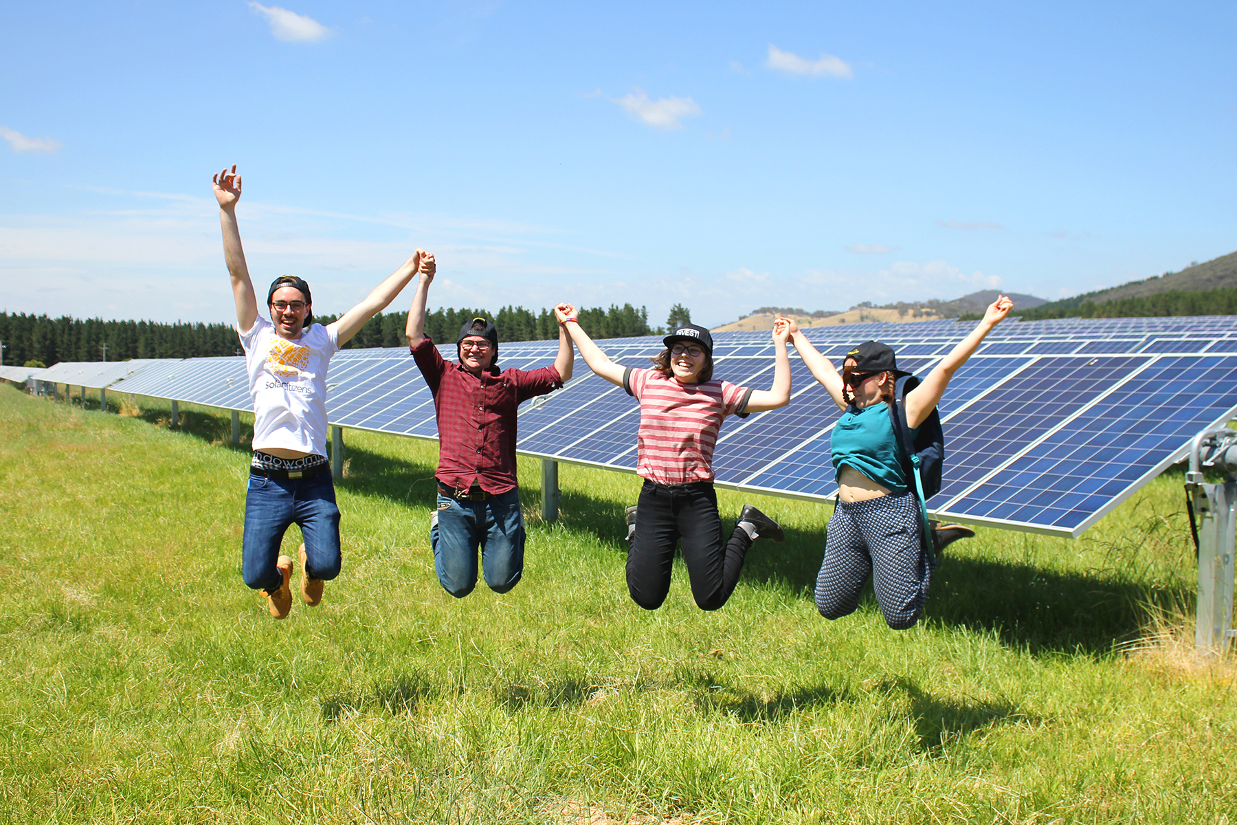 Future Super members at Mount Majura Solar Farm, ACT (Renewable Energy Day, 2016)
