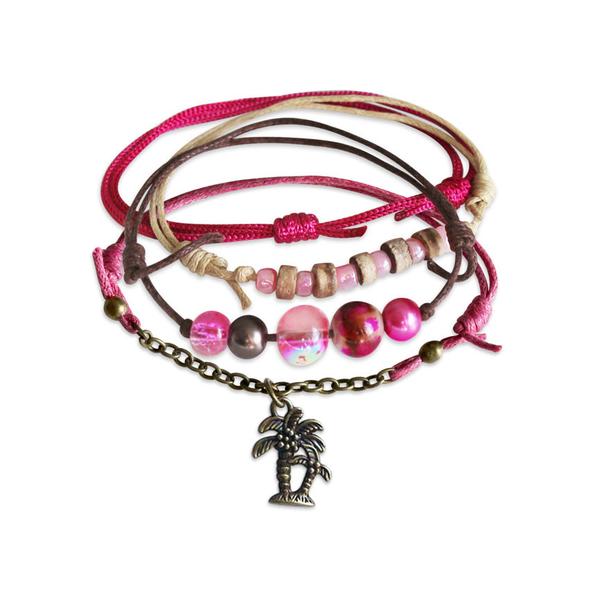 Palm Tree Bracelets 4 Piece Set Charm Bracelet