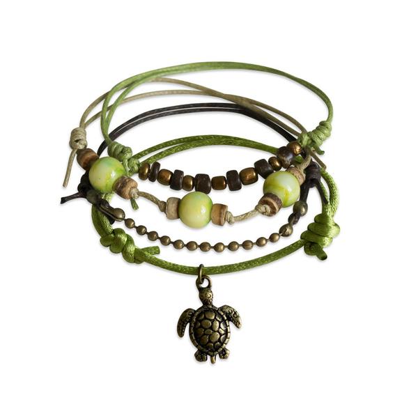 Sea Turtle Bracelets 4 Piece Set Charm Bracelet Sea Turtle Bracelets 4 Piece Set