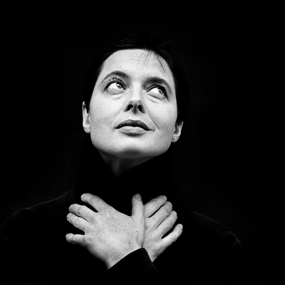 zwartwit portret van Isabella Rosselini