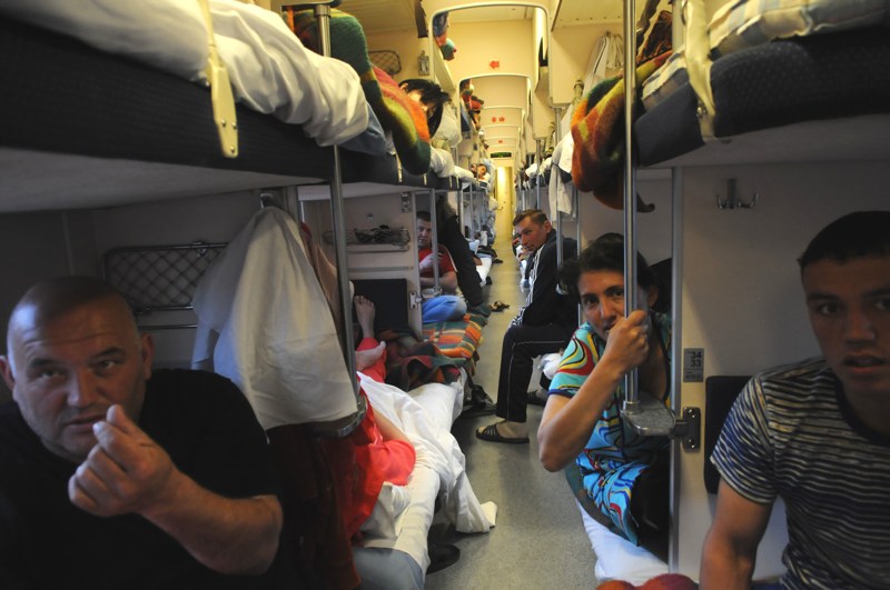 Trans Trans Baikal Express binnenin door Tom van der Leij