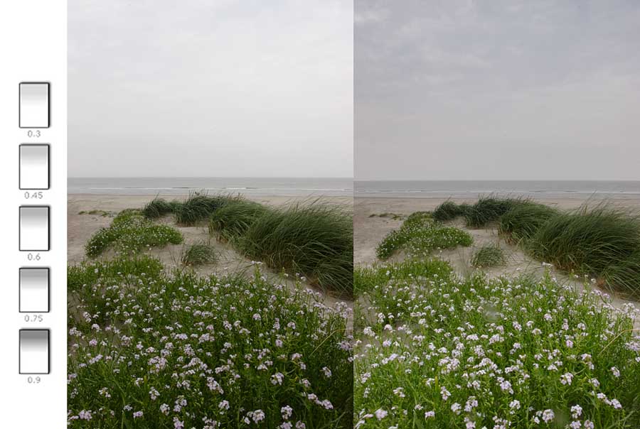 grijsverloopfilter voorbeeld