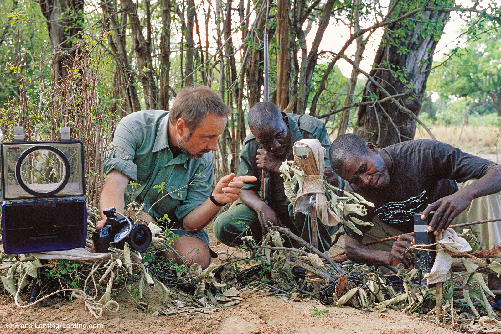 Frans Lanting aan het werk in Afrika