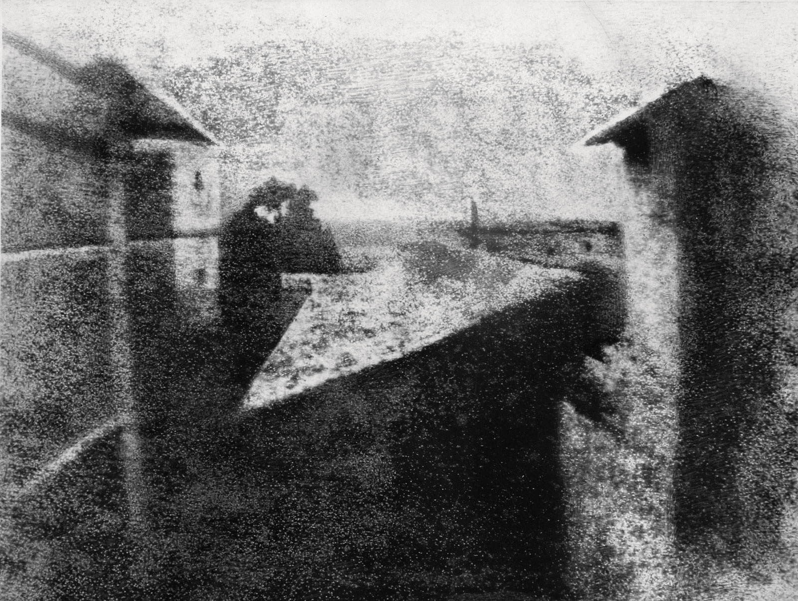 p. 190 Uitzicht uit het raam in Le Gras, Nicéphore Niépce, 1826-1827, heliografie GettyImages 2673939
