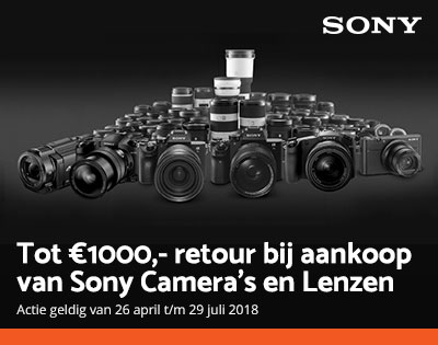 Sony cashbacks bij CameraNU.nl