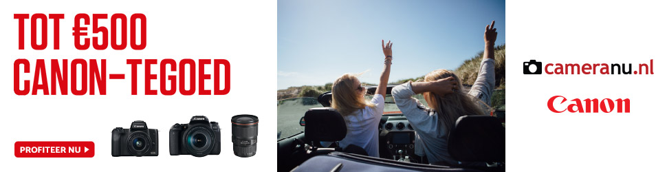 Nu tot €500,- Canon-tegoed bij CameraNU.nl