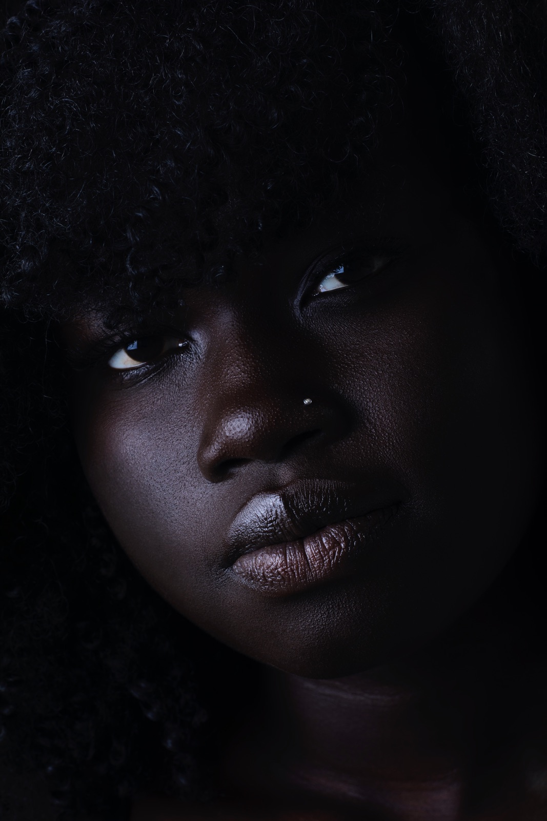 foto door Zelle Westfall van gekleurde vrouw portret close