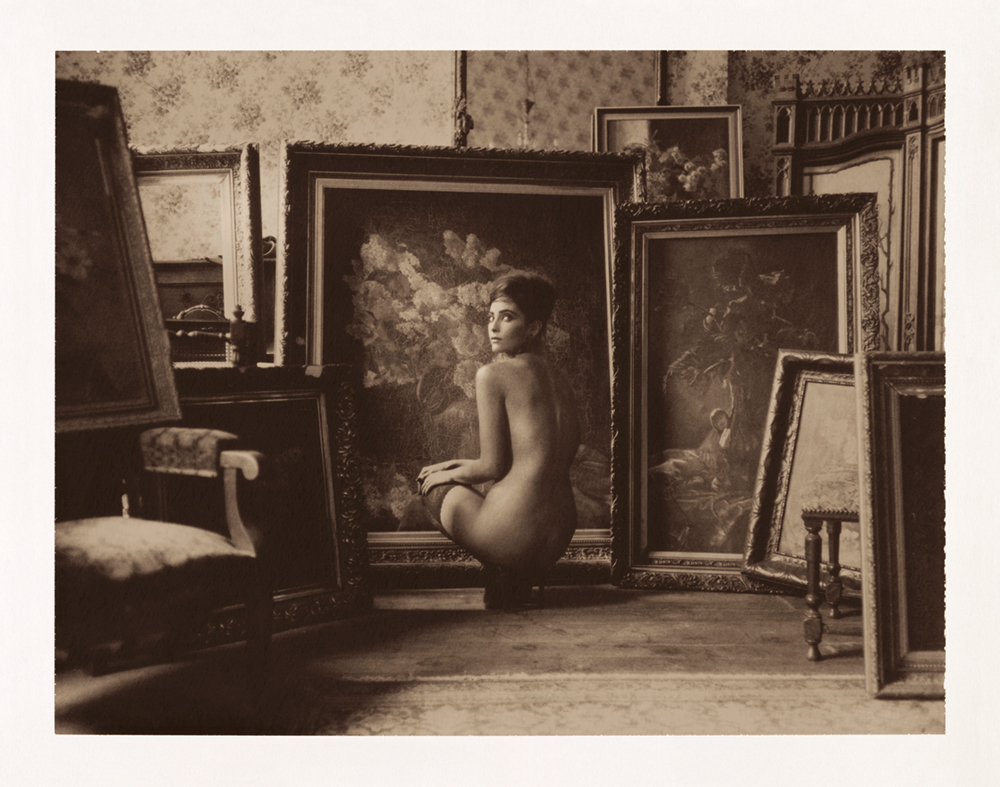 polaroidfoto van Marc Lagrange getiteld Garden of Paintings