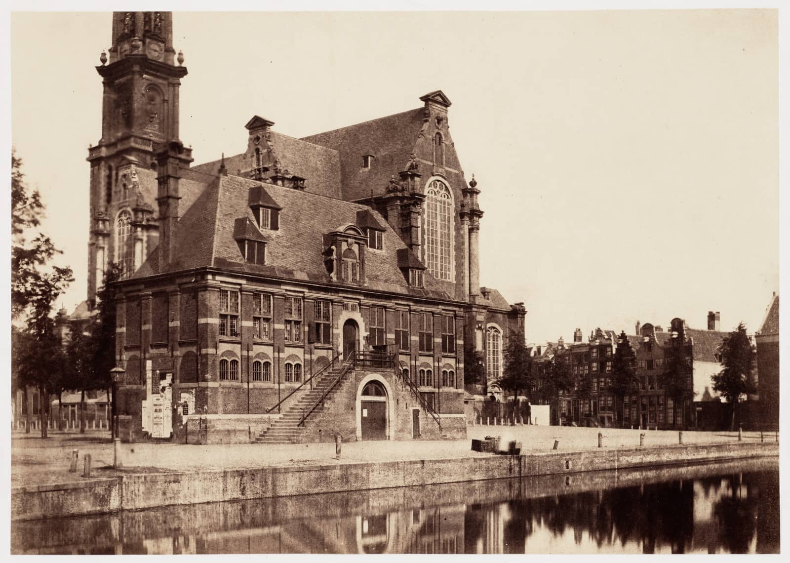 Benjamin Brecknell Turner, De Westermarkt, 1857 (Albuminedruk van papiernegatief, zgn. calotypie 273 x 388 mm)