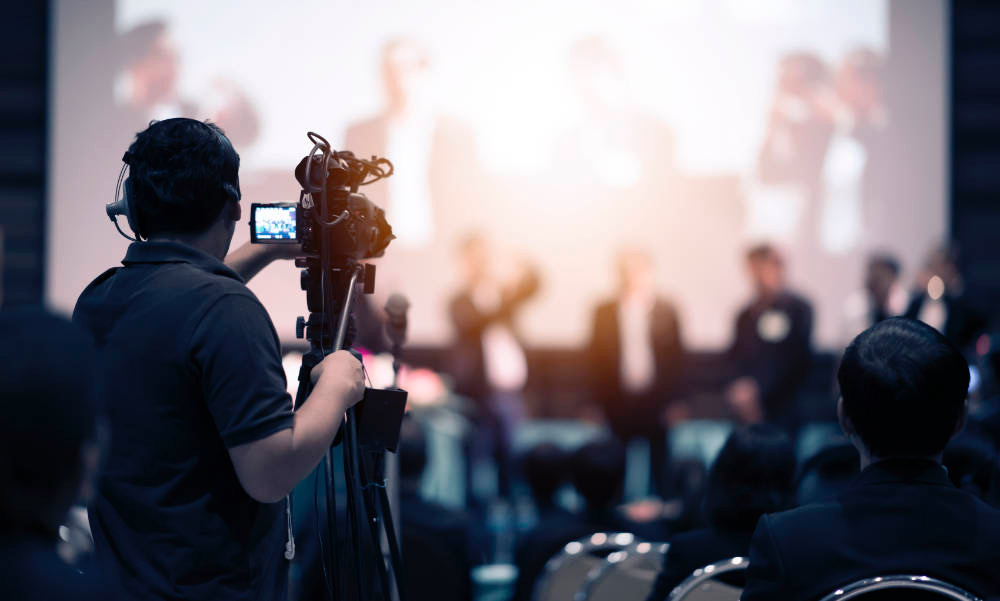 videograaf die evenement filmt