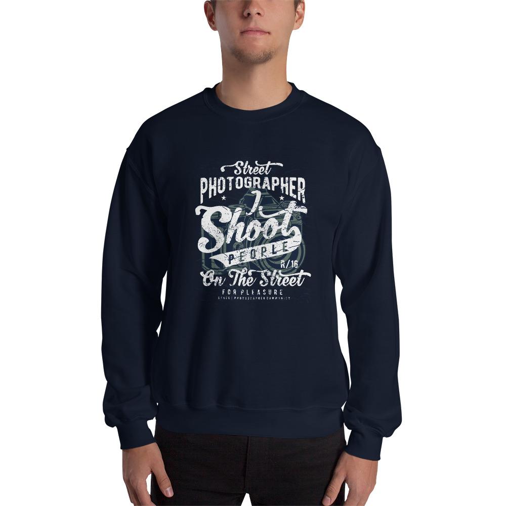 Sweatshirt voor de straatfotograaf met vintage style bedrukking