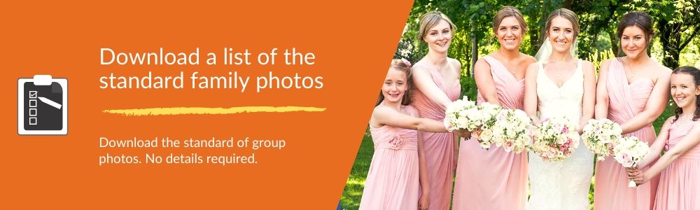 What Are The Standard Family Group Photographs At A Wedding