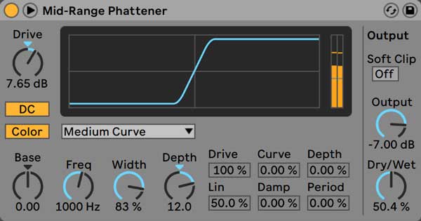 An image of Ableton's Saturator.