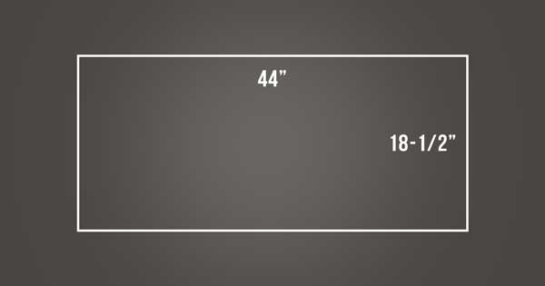 An image of ceiling measurements that match the screw eye hook measurements from Figure 30.