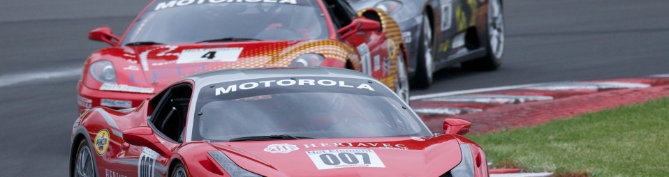 Ferrari racing on race track