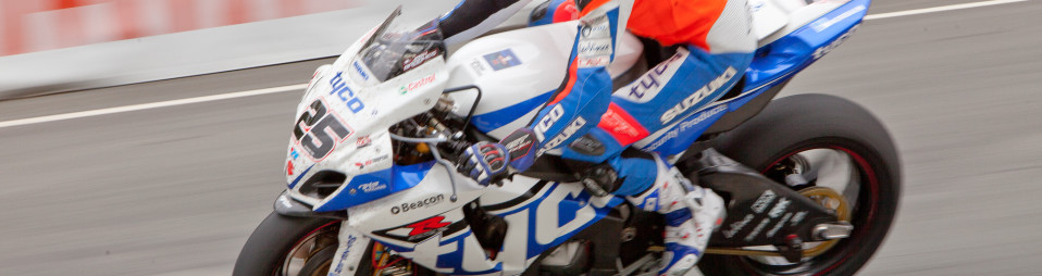 Superbike on race track