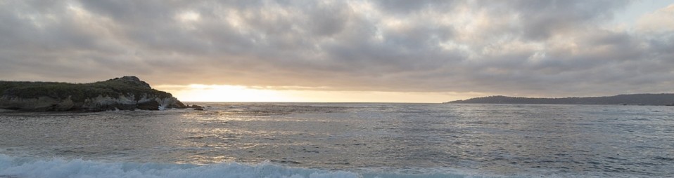 sunset over monterey bay
