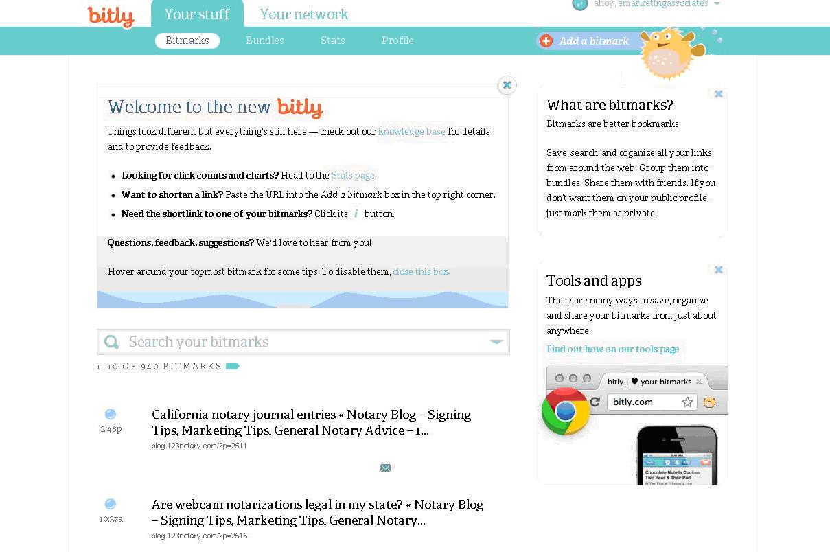 bitly interface redesign