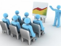 people sitting for a presentation