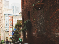 side of a brick building