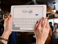google home page on tablet