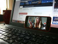 watching youtube on computer and phone