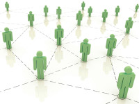 connected network of people