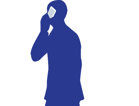 silhouette of person talking on phone