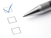 checking off box on survey