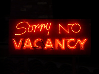 sorry no vacancy sign