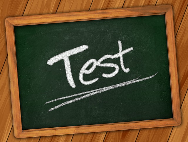 the words "test" written on chalk
