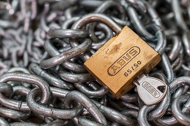 a lock and chains