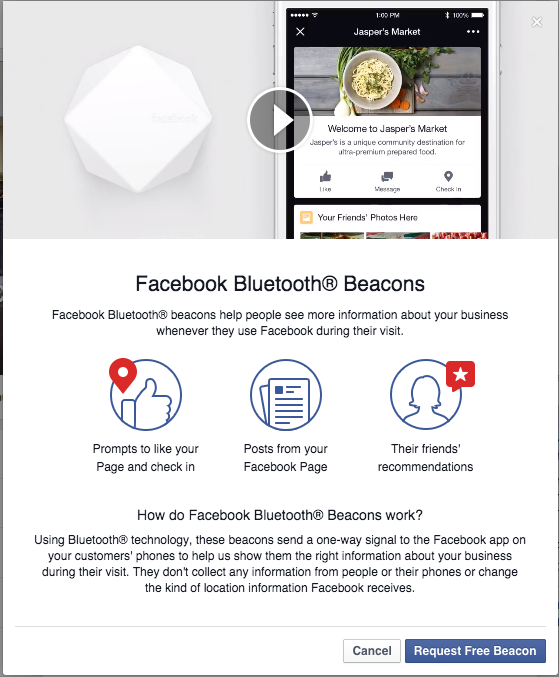 steps to getting facebook beacon