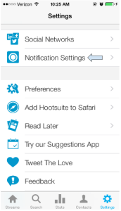 turn on notifications on hootsuite
