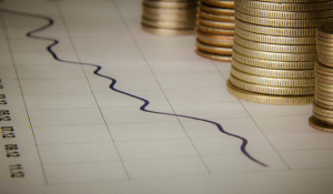 graph with stacks of coins