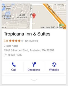 Tropicana Inn mobile search