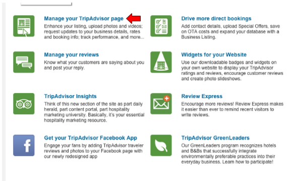 manage tripadvisor business account