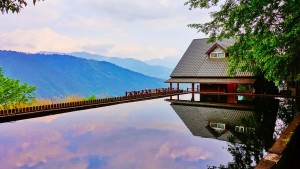 pool on hillside