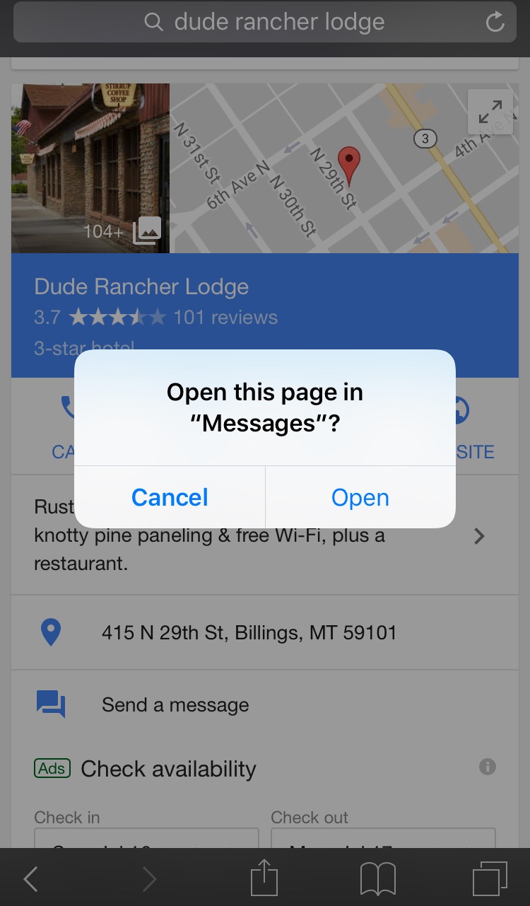 Dude Rancher Google My Business Messaging