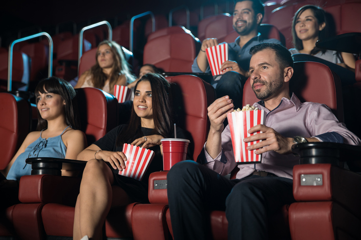 people watching movies