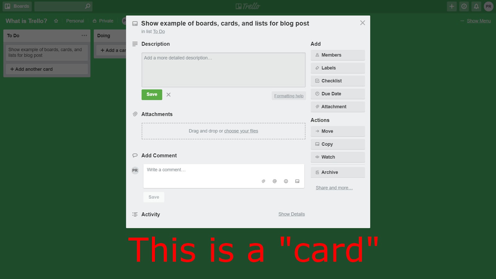 trello card