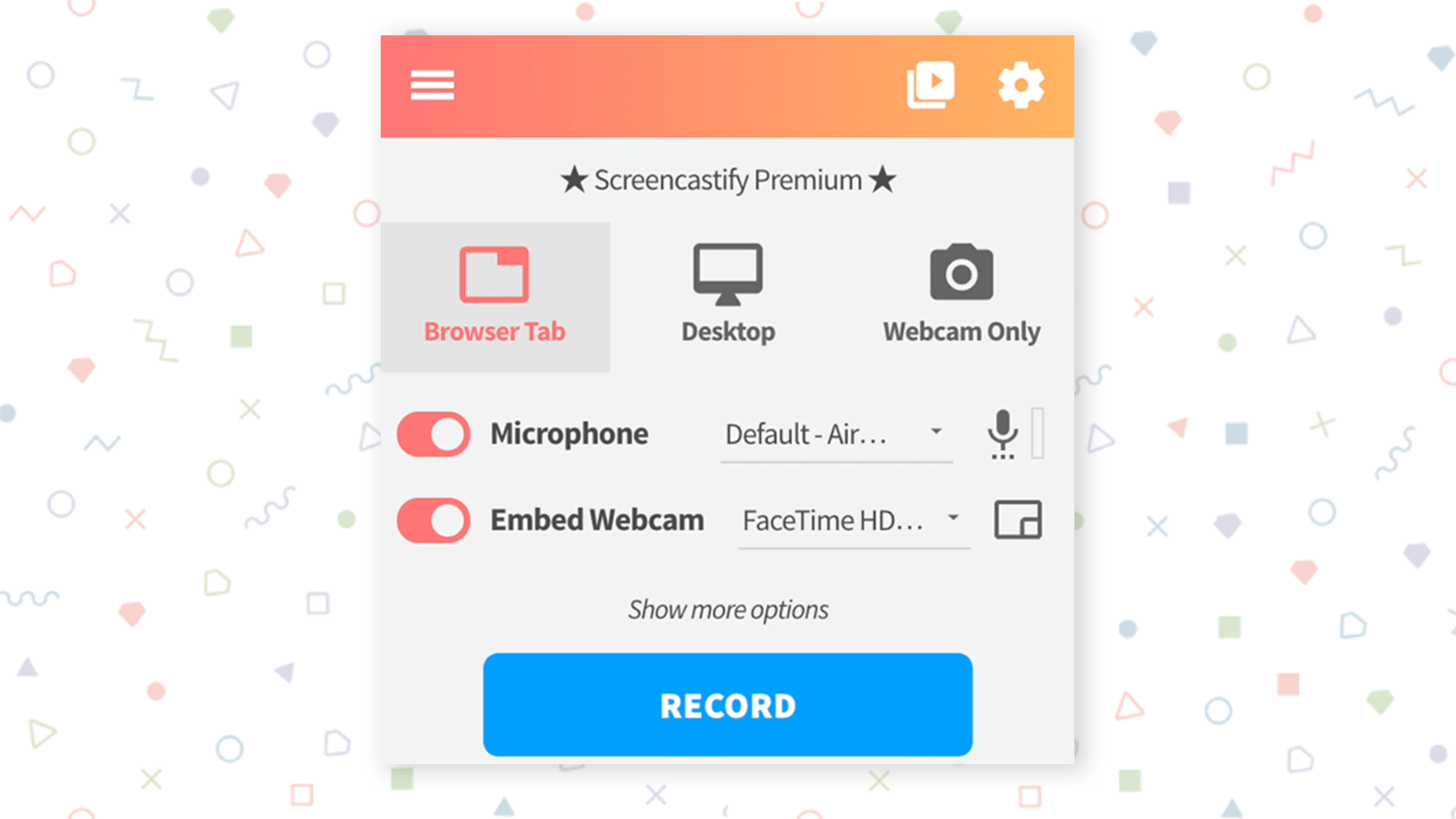 Screencastify video recording software