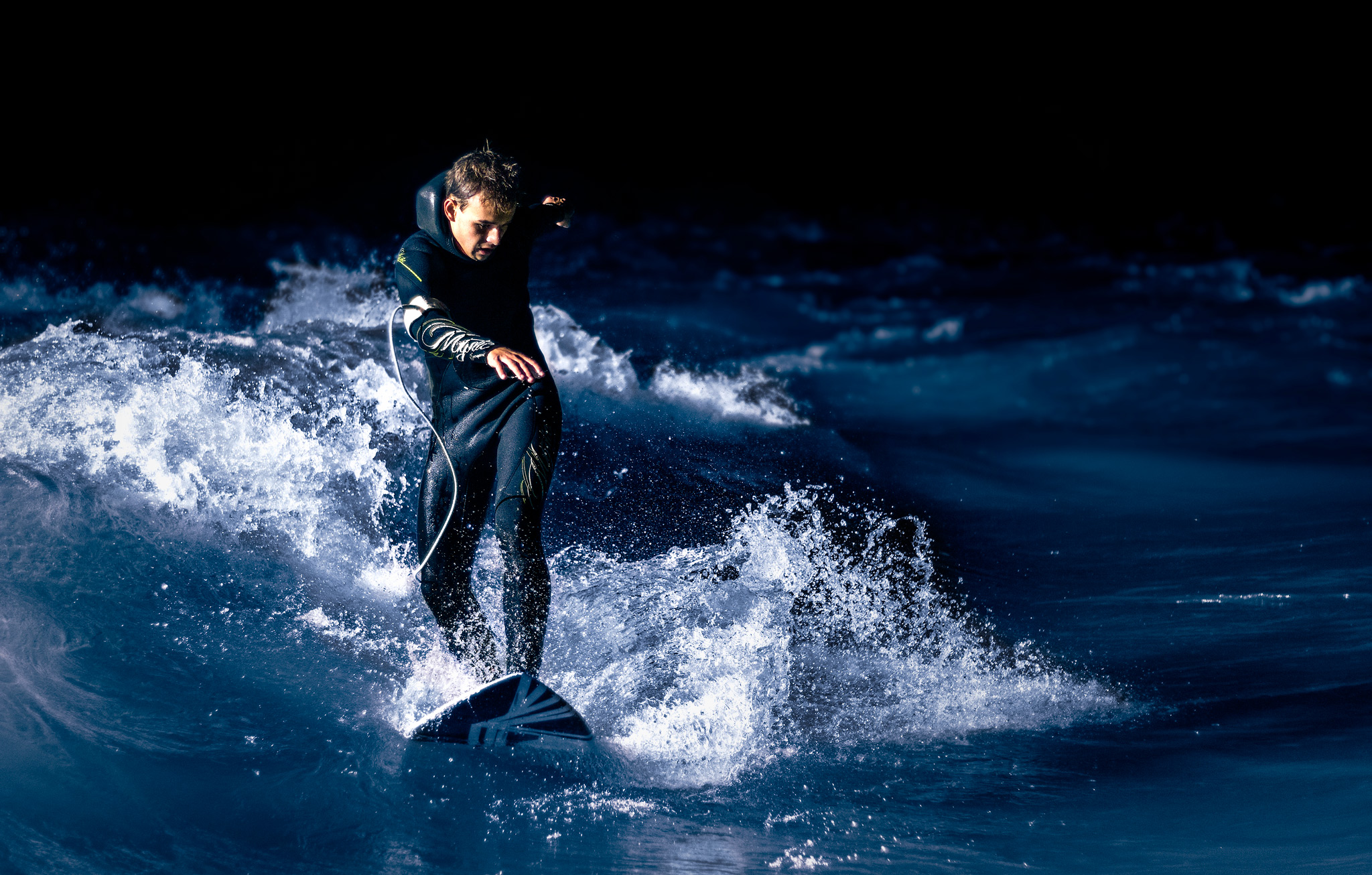 riversurfing at night