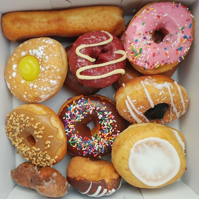 box of donuts and other pastries