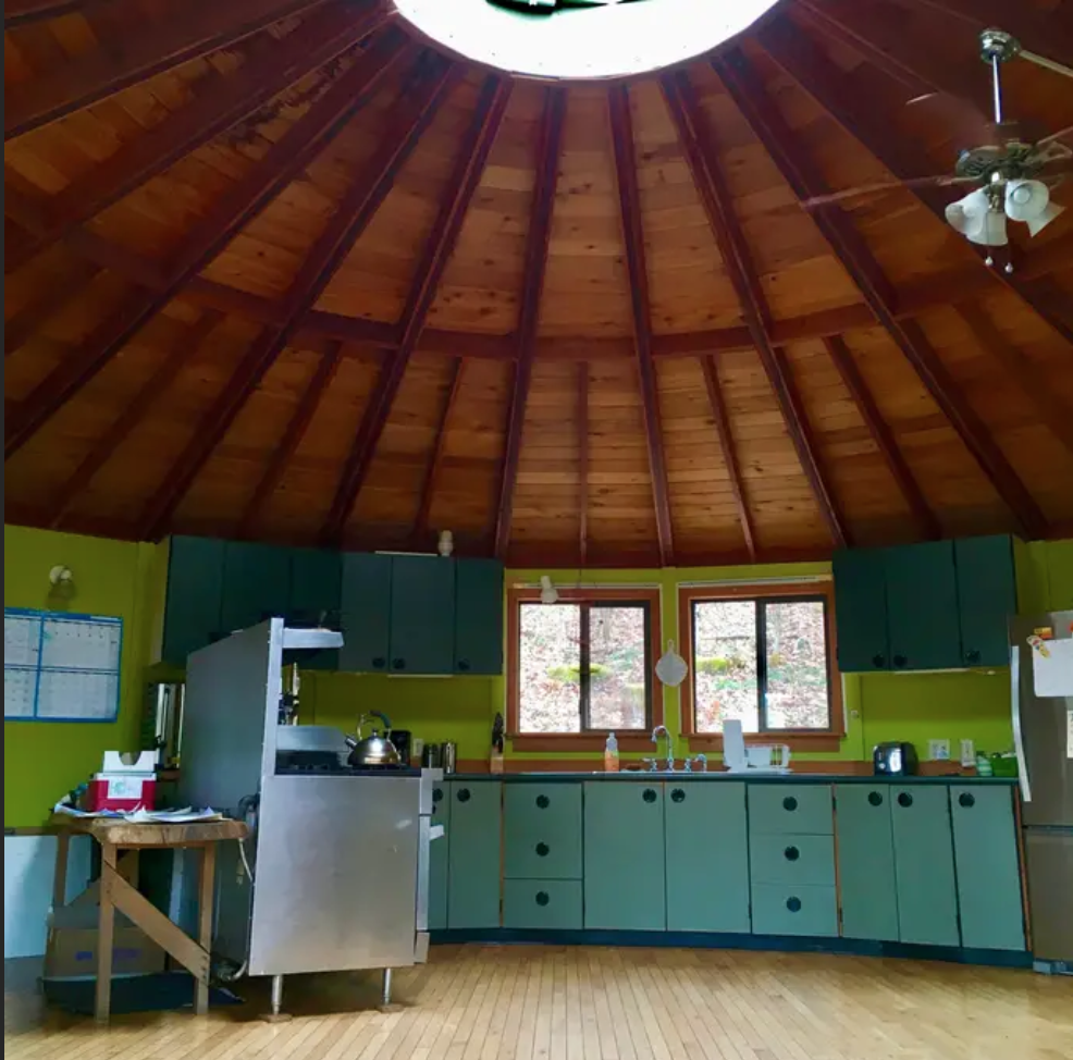 inside yurt in Ohio